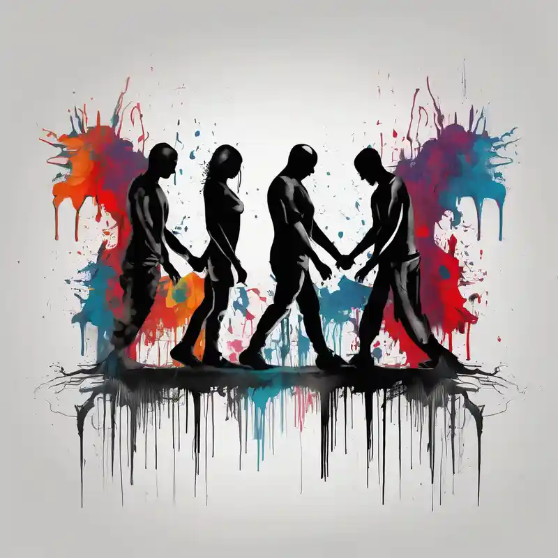 watercolor style Tatuajes para Personas Mayores: Una Guía Completa about Black shadows of two people standing over 2 black shadows of people they had just shot elderly-people and Black shadows of two people standing over 2 black shadows of people they had just shot elderly-people