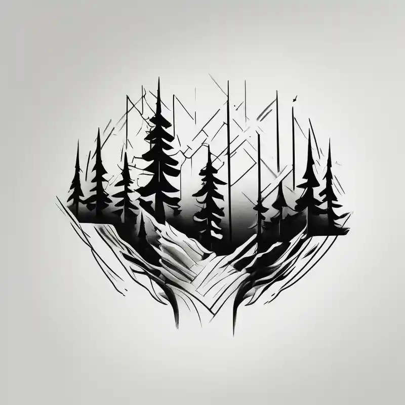 minimalist style Tatuajes para Personas Mayores: Una Guía Completa about forest and abstract