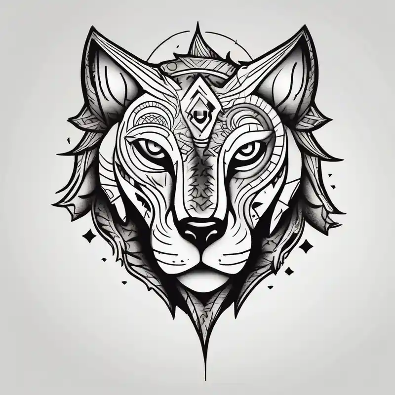 cartoon style Ideas de Tatuajes de Lobos para 2025 & Generar gratis about Half Lion eye half wolf eye eyelid-eyes and Half Lion eye half wolf eye eyelid-eyes