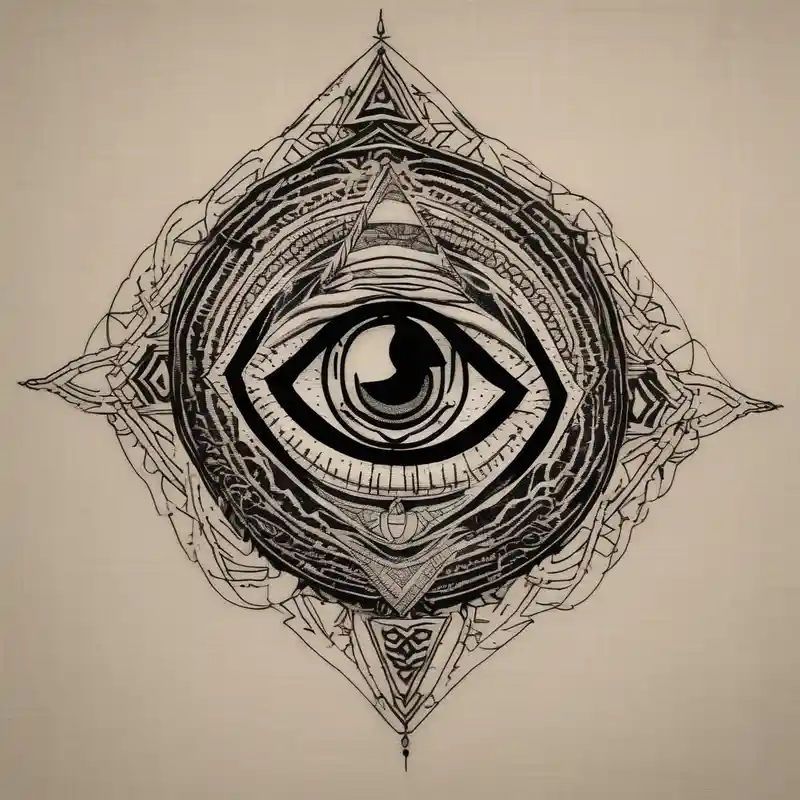 blackwork style 2025年の「見ざる、聞かざる、言わざる」タトゥーアイデア about Most protective symbol in the world thirds eye layered through the design where is looks like your seeing through the fabric of reality eyelid-eyes and Most protective symbol in the world thirds eye layered through the design where is looks like your seeing through the fabric of reality eyelid-eyes