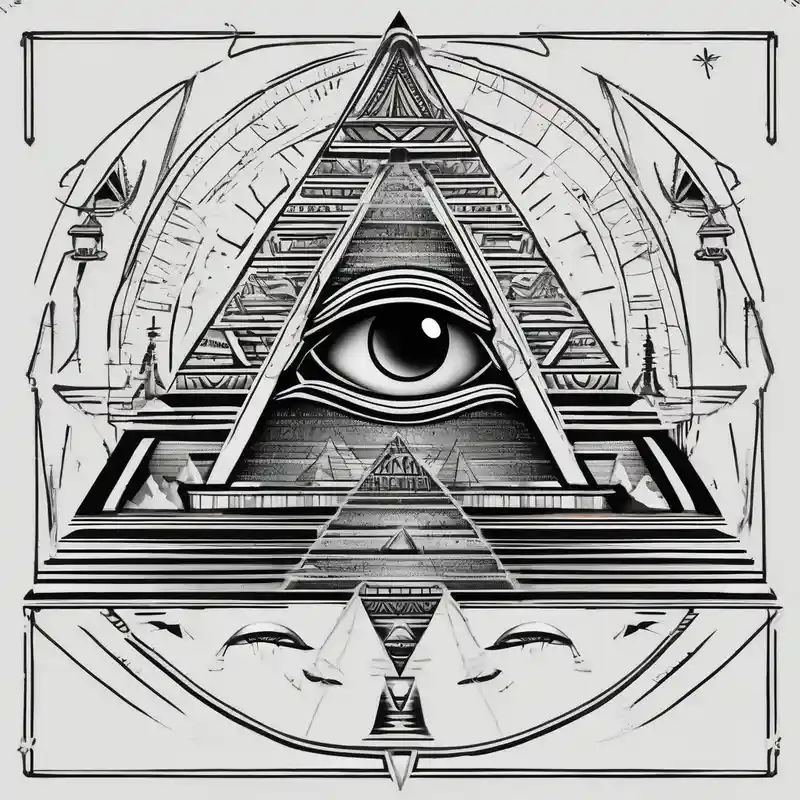 Egyptian pyramids with eye of horus. Aliens abducting people that are working on people building the pyramid
