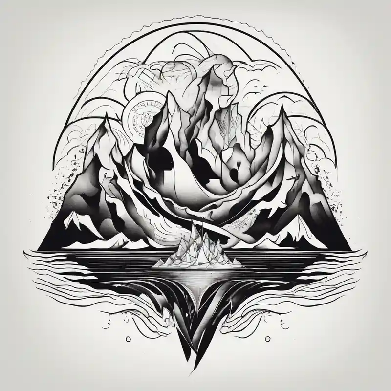 Iceberg, invictus poem, family – Surrealista, Blanco y negro