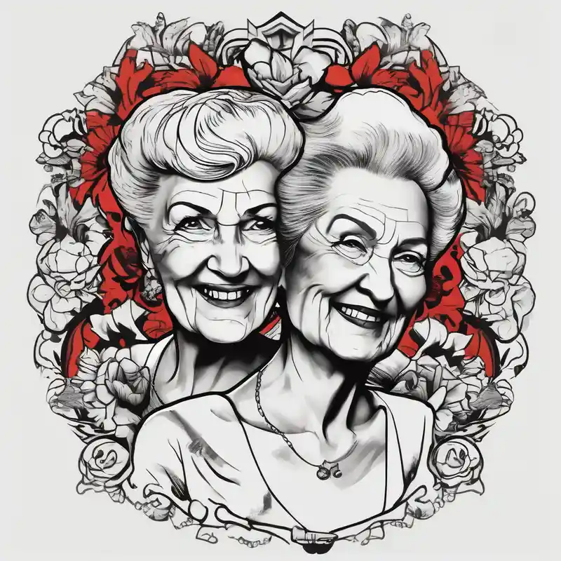 two of my grandmas who passed away and they both were born in 1958 with a design around them