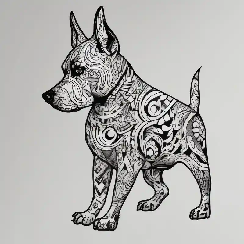 doodle dog – Noir et blanc, Noir et blanc