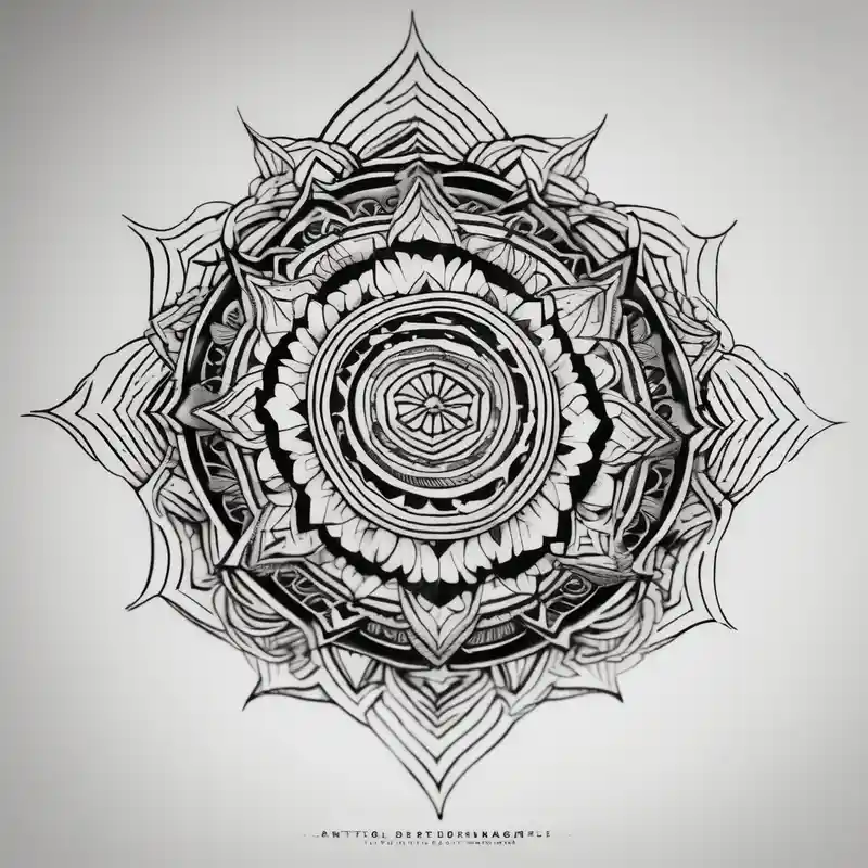 high contrast mandala