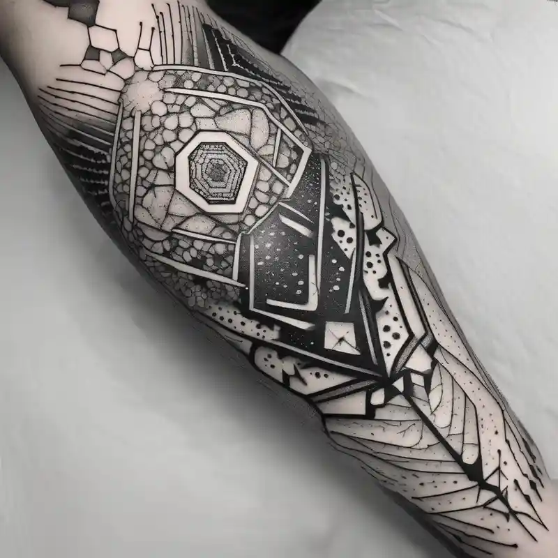 Hexagonal sleeve half-sleeve--for-men