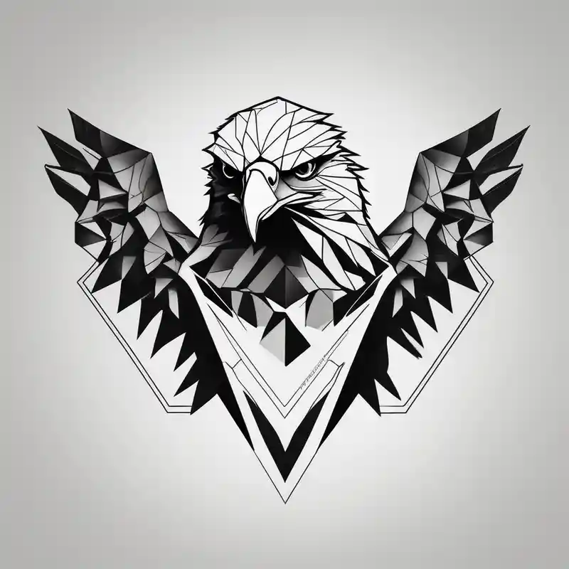 eagle, geometric, subtle, men, forearm – Minimalista, Blanco y negro