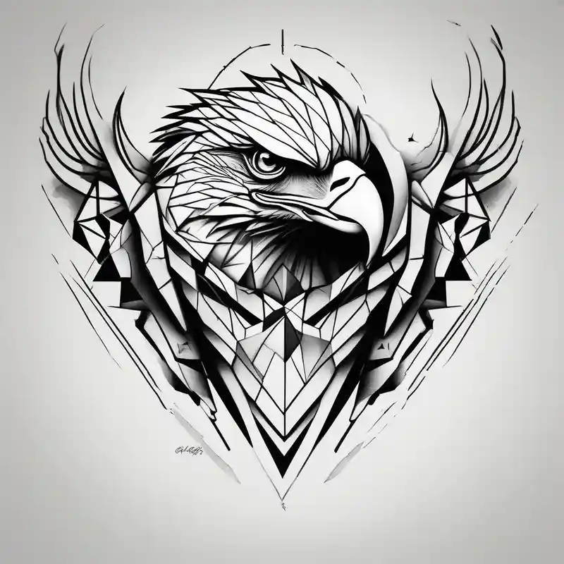 eagle, geometric, subtle, men, forearm tattoo – Boceto, Blanco y negro