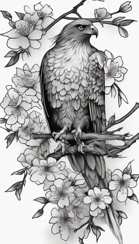 realistic style Cherry Blossom Tattoo Ideas in 2025 about traditional style
full leg sleeve with one hawk and cherry blossoms hawk-tuah and traditional style
full leg sleeve with one hawk and cherry blossoms hawk-tuah