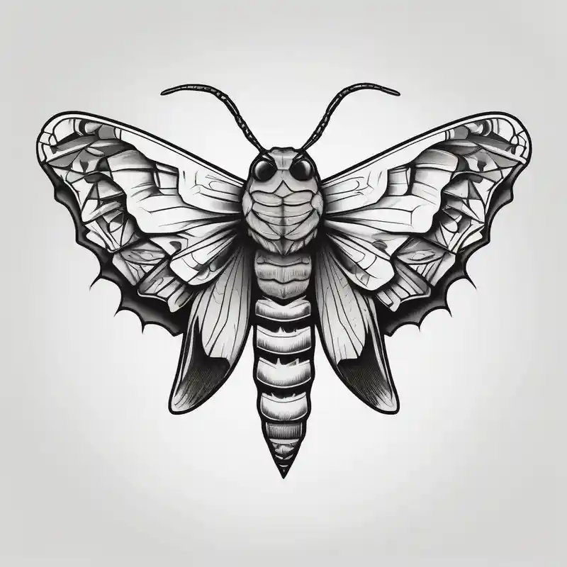Death hawk moth – Cartoon, Vibrant color