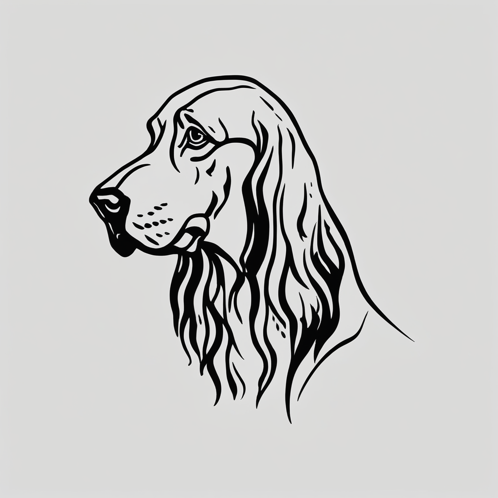 irish setter(AIが生成したミニマルスタイルのタトゥーデザイン)
