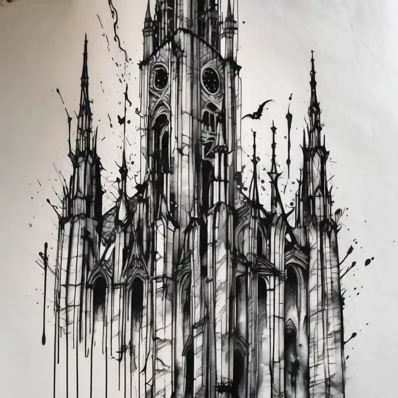 jack skellington on the spire of the Milan cathedral