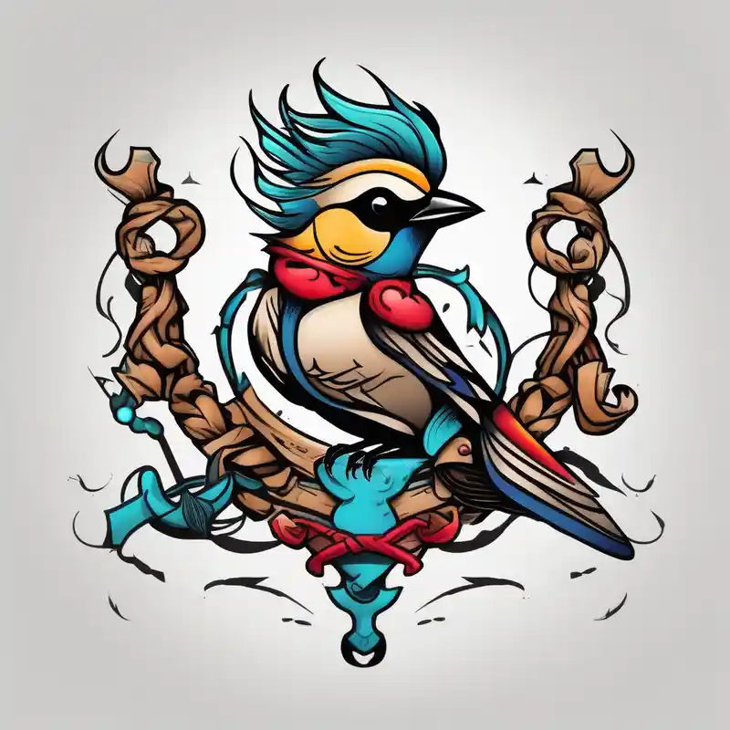 sparrow with anchor sailor type