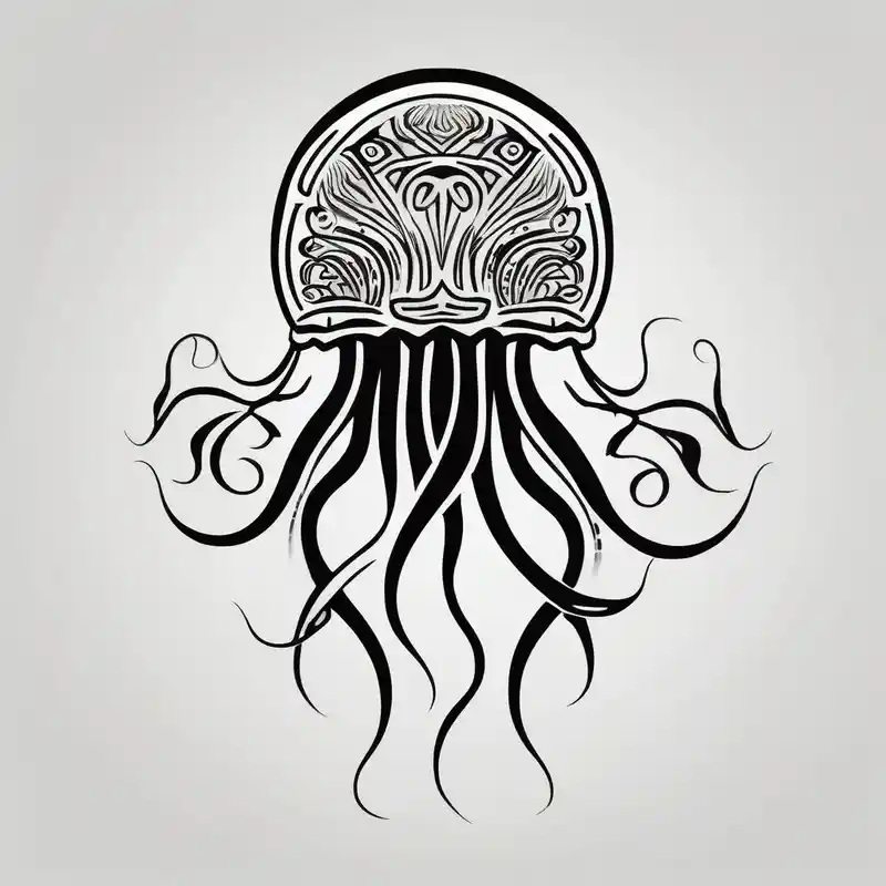Small jellyfish – Tribal, Vibrant color