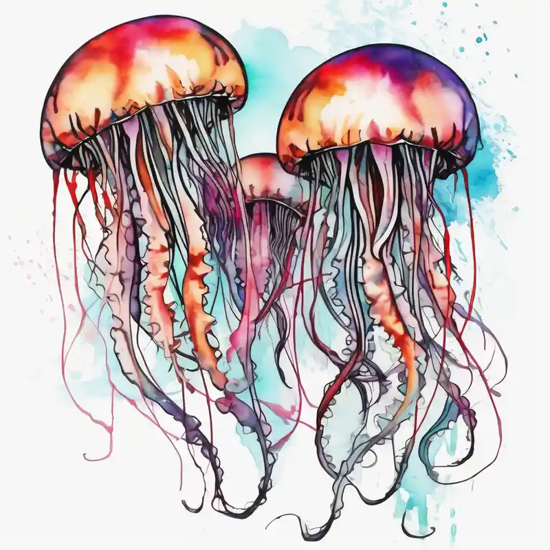 Jellyfish – Watercolor, Vibrant color
