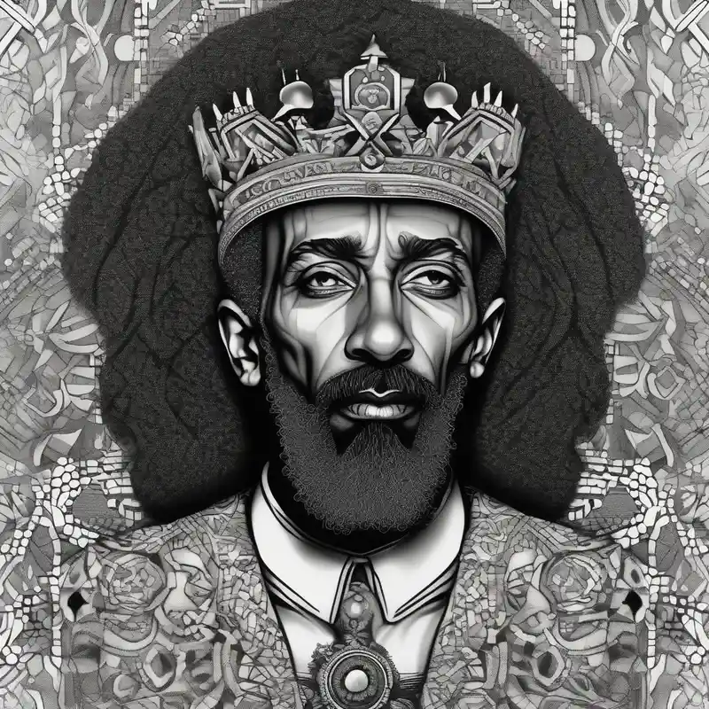 king selassie – Puntillismo, Blanco y negro
