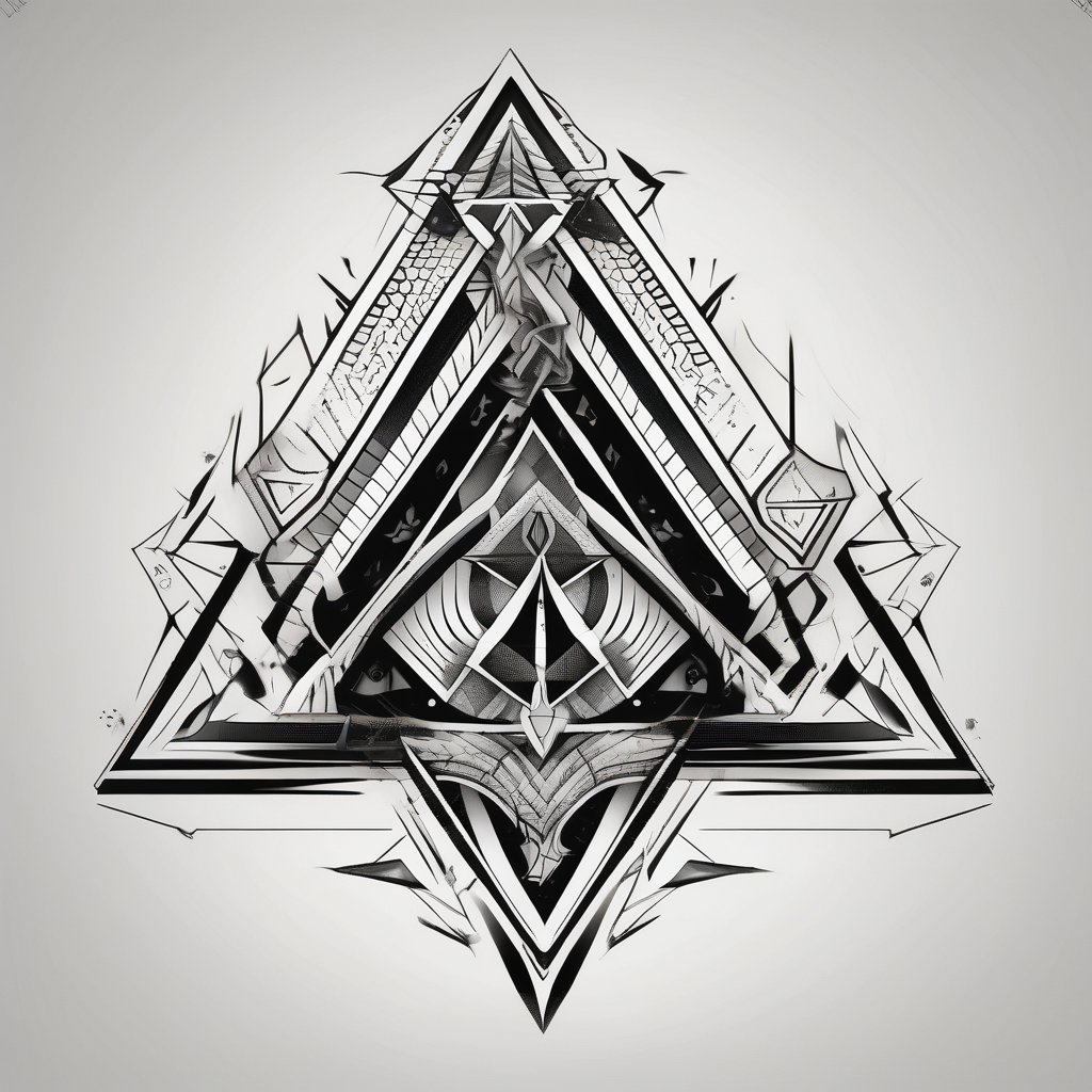 queen of spades,bbc word king-and-queen, diseño de tatuaje Geométrico generado con IA