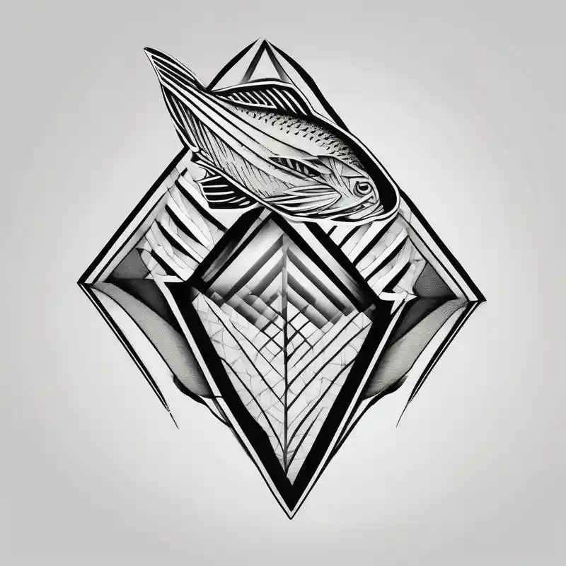 Looking to do a cover up on my ankle and cover my Lower leg. Thinking a tarpon scale tattoo – Geometric, Black and white