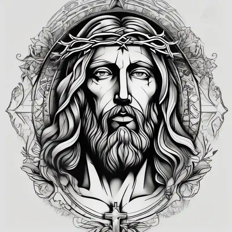 Looking to do a cover up on my ankle and cover my Lower leg. Thinking a Jesus theme tattoo
