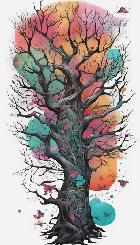 surreal style Star Drawings for Tattoos Ideas in 2025 about Full arm sleeve that starts with trees on the forearm male-sleeve and Full arm sleeve that starts with trees on the forearm male-sleeve