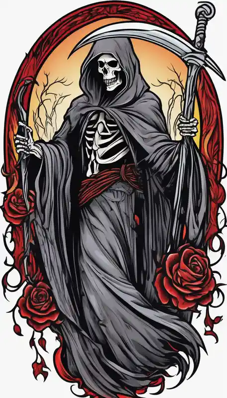 full sleeve grim reaper