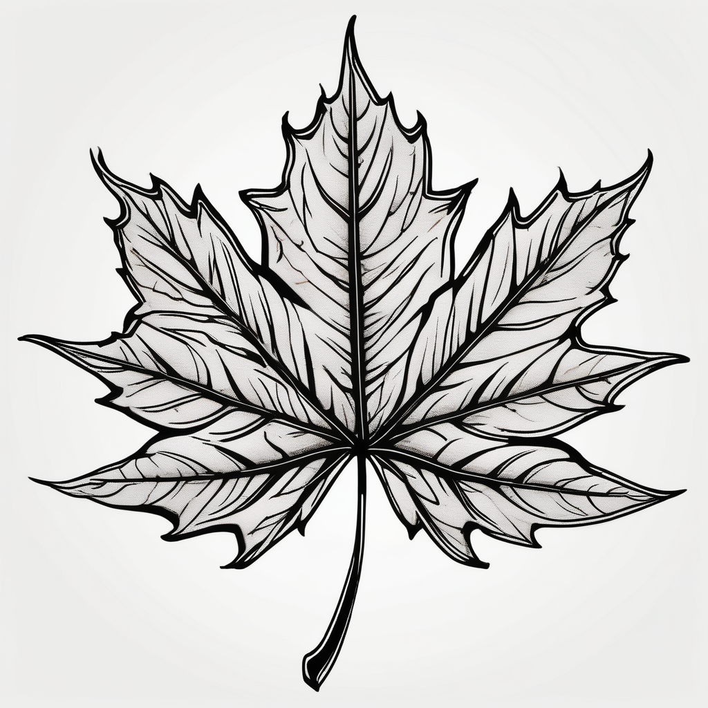 maple leaf maple-leaf, AI-generated Japanese tattoo design