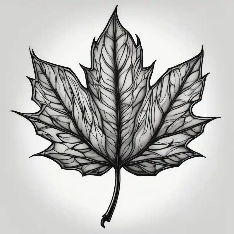 Maple seed – Blackwork, Noir et blanc