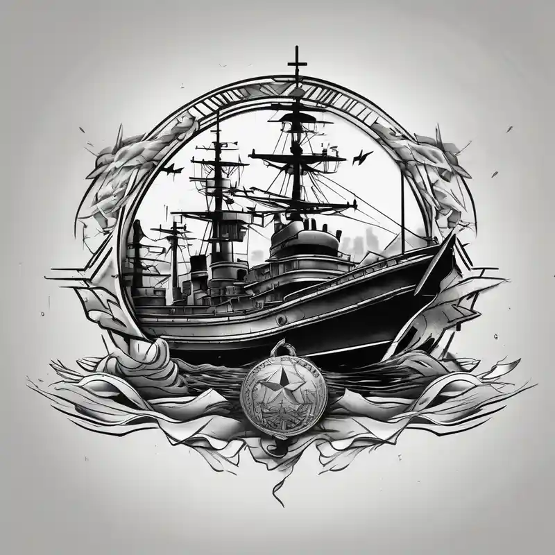 Star, 2 world war boat, marine – Blanco y negro, Blanco y negro