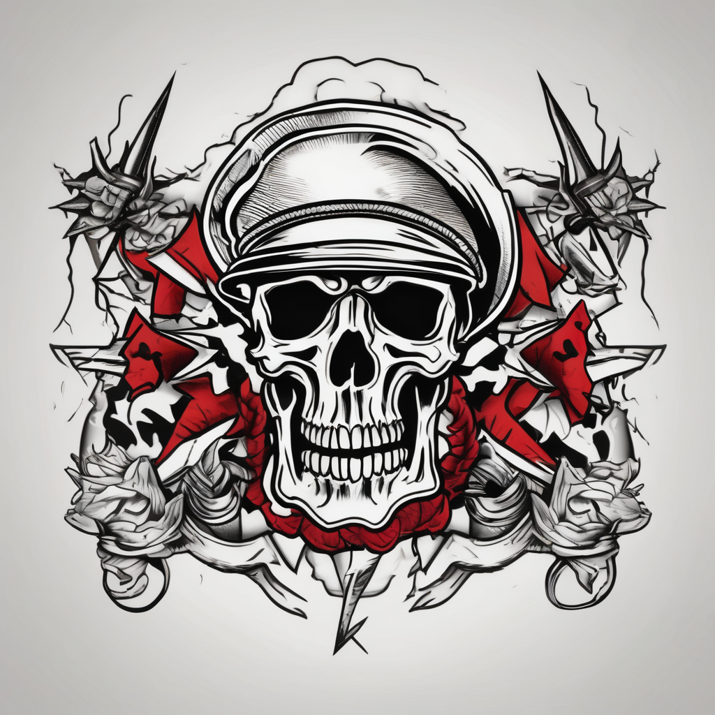 Marine Corps tattoo marine-corps, design de tatouage Old school généré par IA