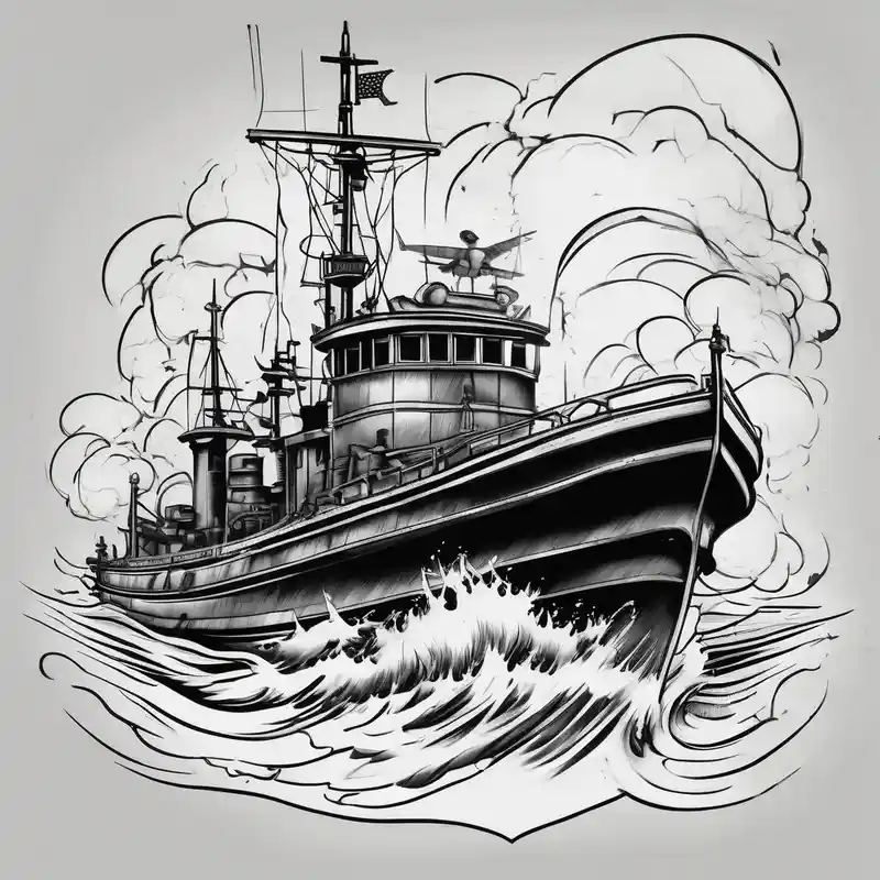 Star, 2 world war boat, marine