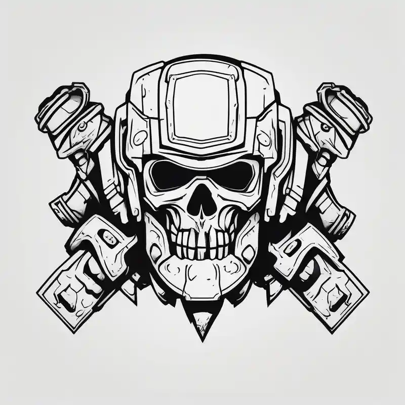 warhammer 40000 space marine – Cartoon, Noir et blanc