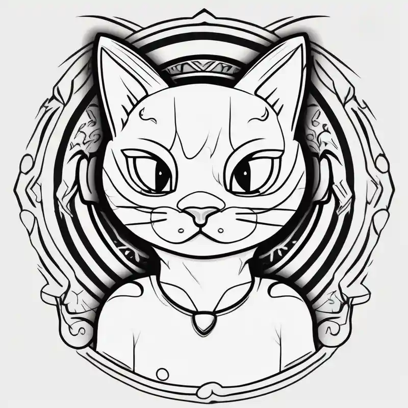 Kitty with white face and black ears