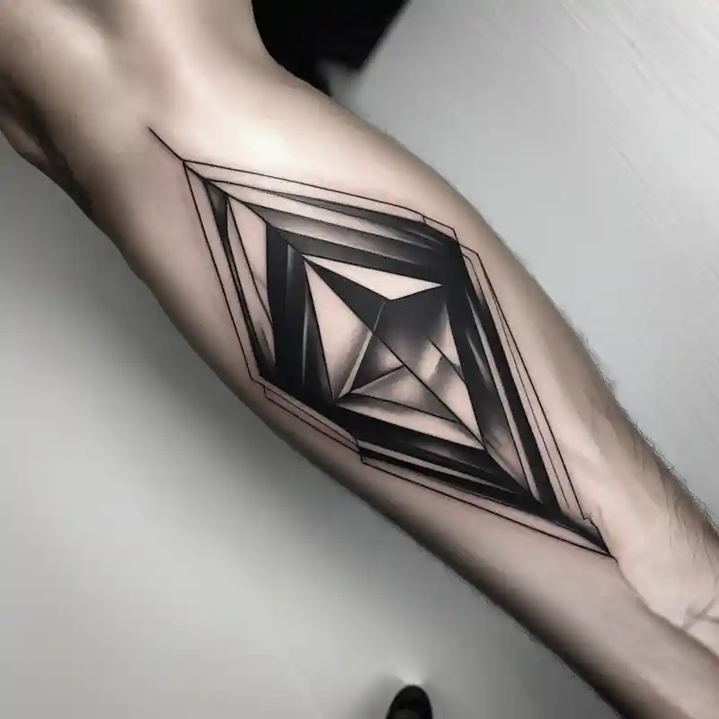 Forearm sleeve with empty diamond in the middle for men. – リアリスティック, カラフル
