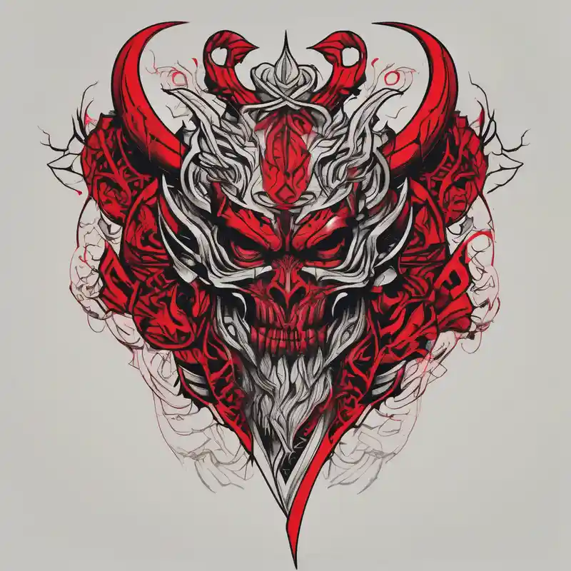 Simple design black and red tattoo for men – リアリスティック, 白黒