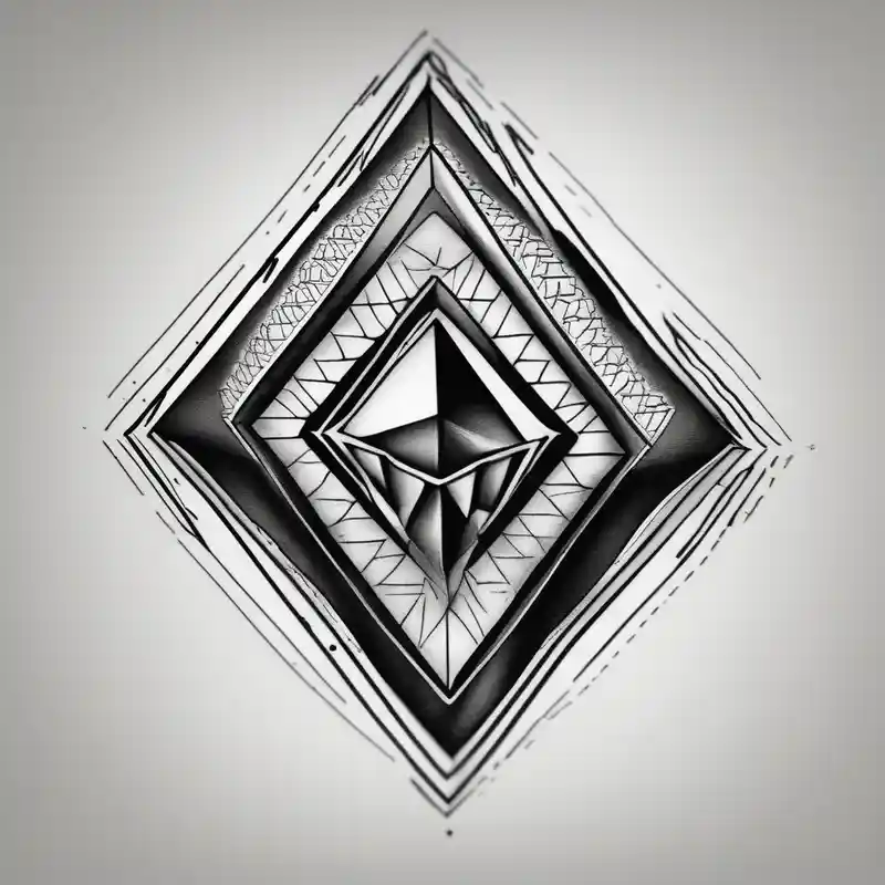 Forearm sleeve with empty diamond in the middle for men.