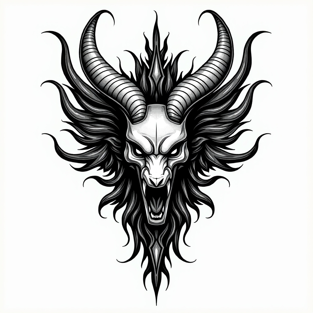 Micro realism concept tattoo, design de tatouage Blackwork généré par IA