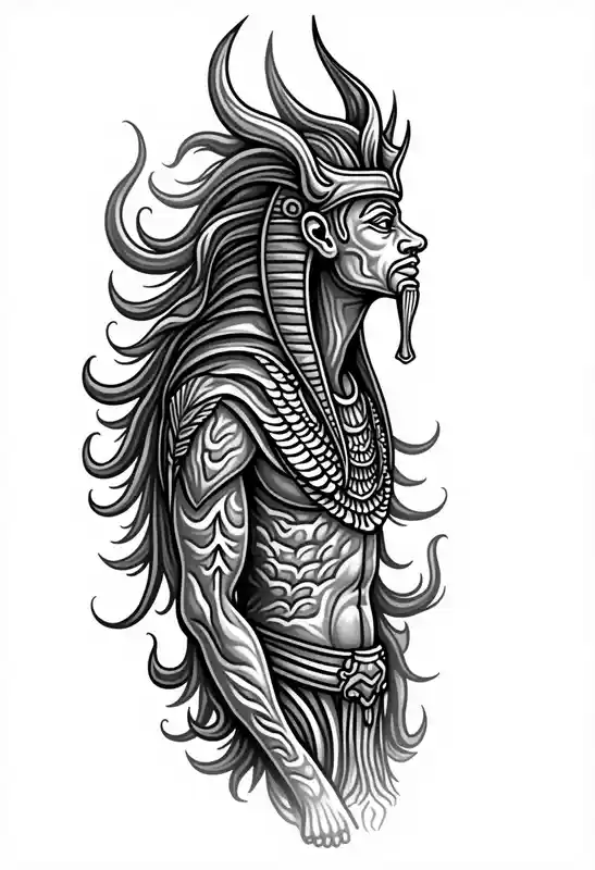 Micro realism. Pharoah statue