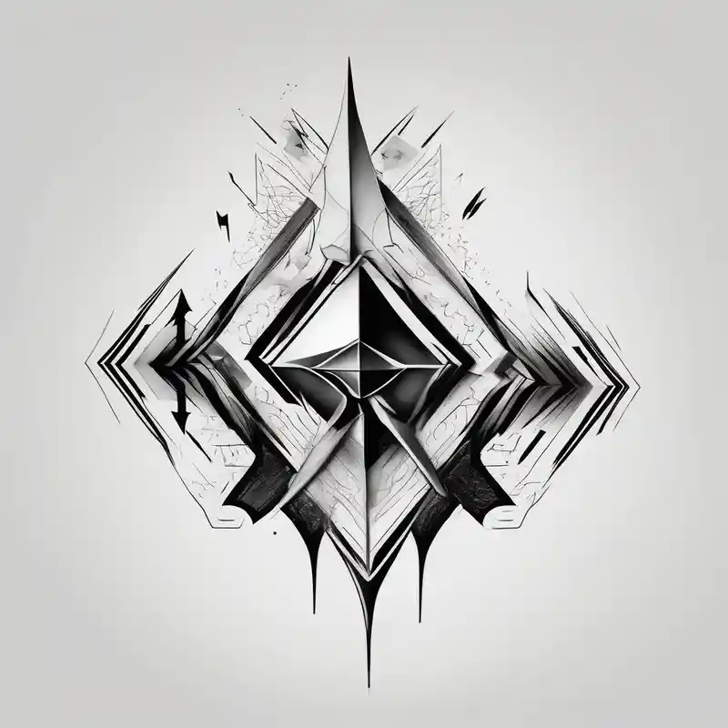 Generate Dark Black Arrow Tattoo For Neck
