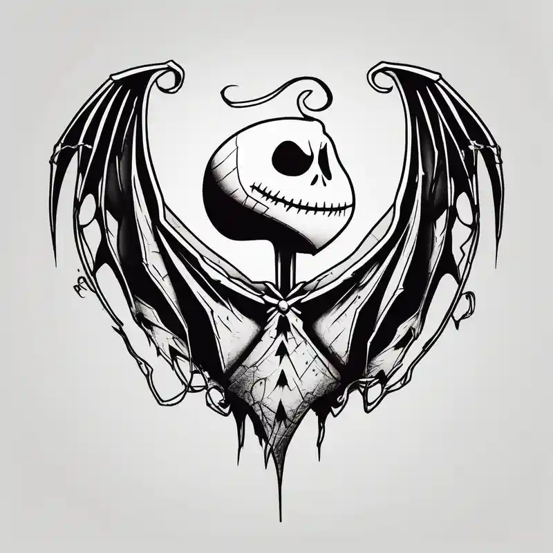 cartoon style Nightmare Before Christmas Tattoo Ideas in 2025 about Nightmare before Christmas statue with wings nightmare-before-christmas and Nightmare before Christmas statue with wings nightmare-before-christmas