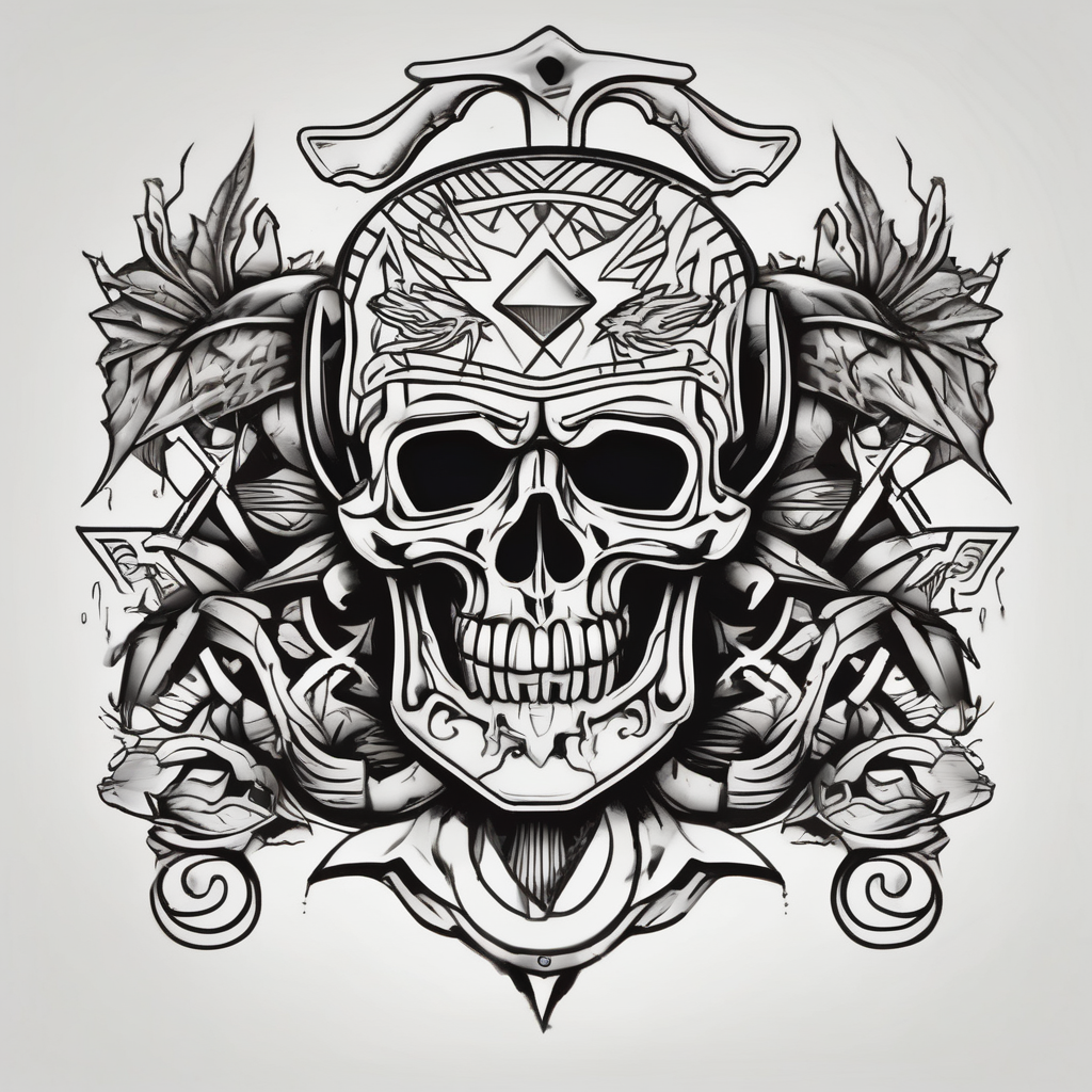 CHRISTMAS GIFT WRAPPERS nightmare-before-christmas, design de tatouage Old school généré par IA