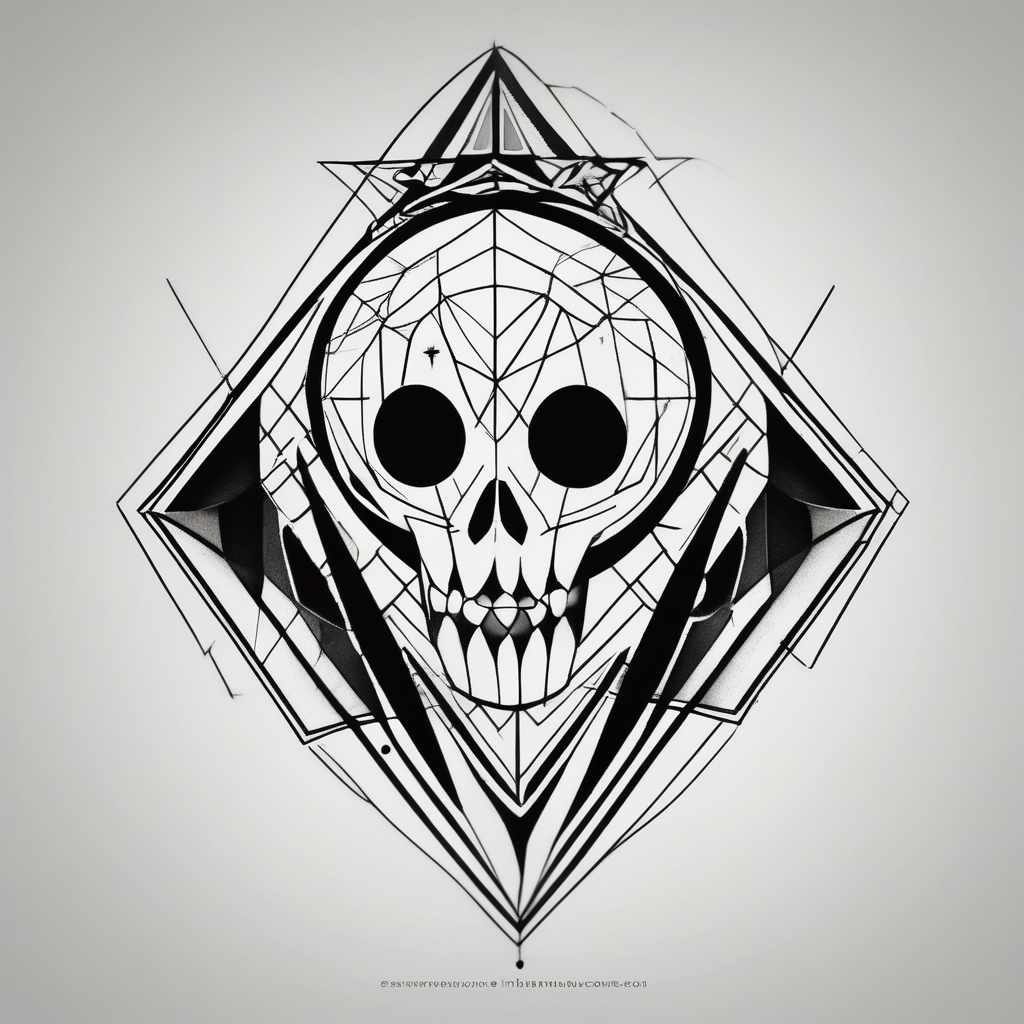 Nightmare before Christmas poor jack nightmare-before-christmas, design de tatouage Géométrique généré par IA