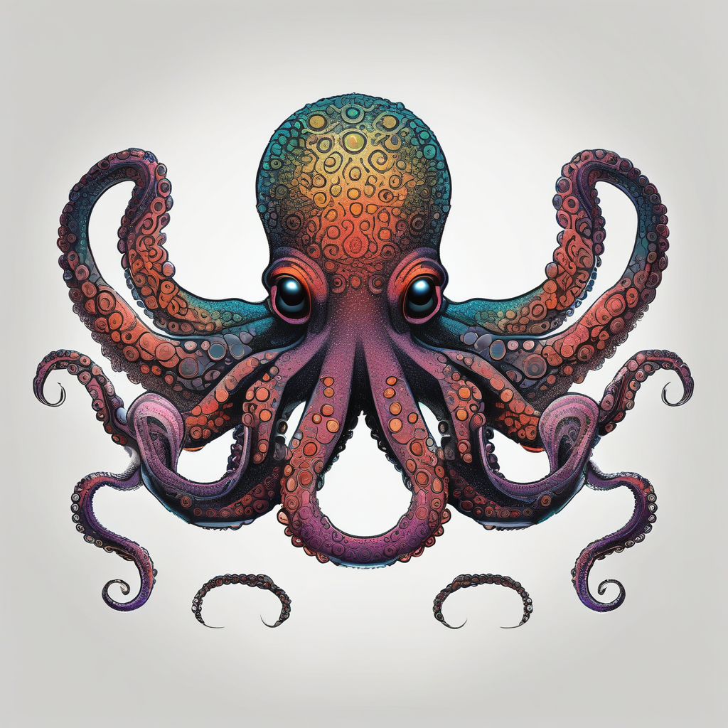 octopus, AI-generated Dotwork tattoo design