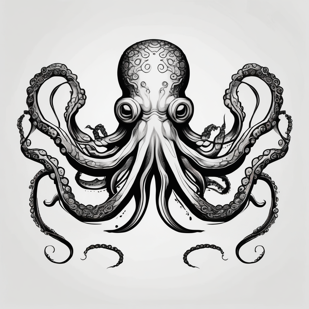 octopus, AI-generated Japanese tattoo design