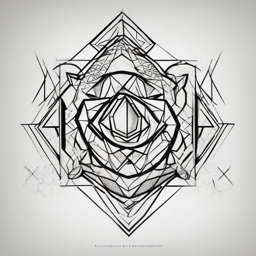 Siblings of-siblings, AI-generated Geometric tattoo design
