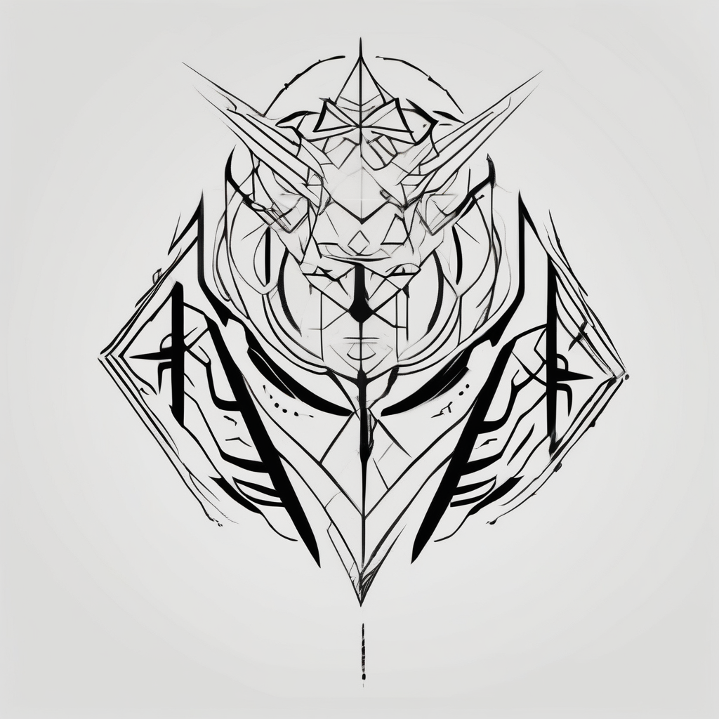 Sibling of-siblings, AI-generated Minimalist tattoo design