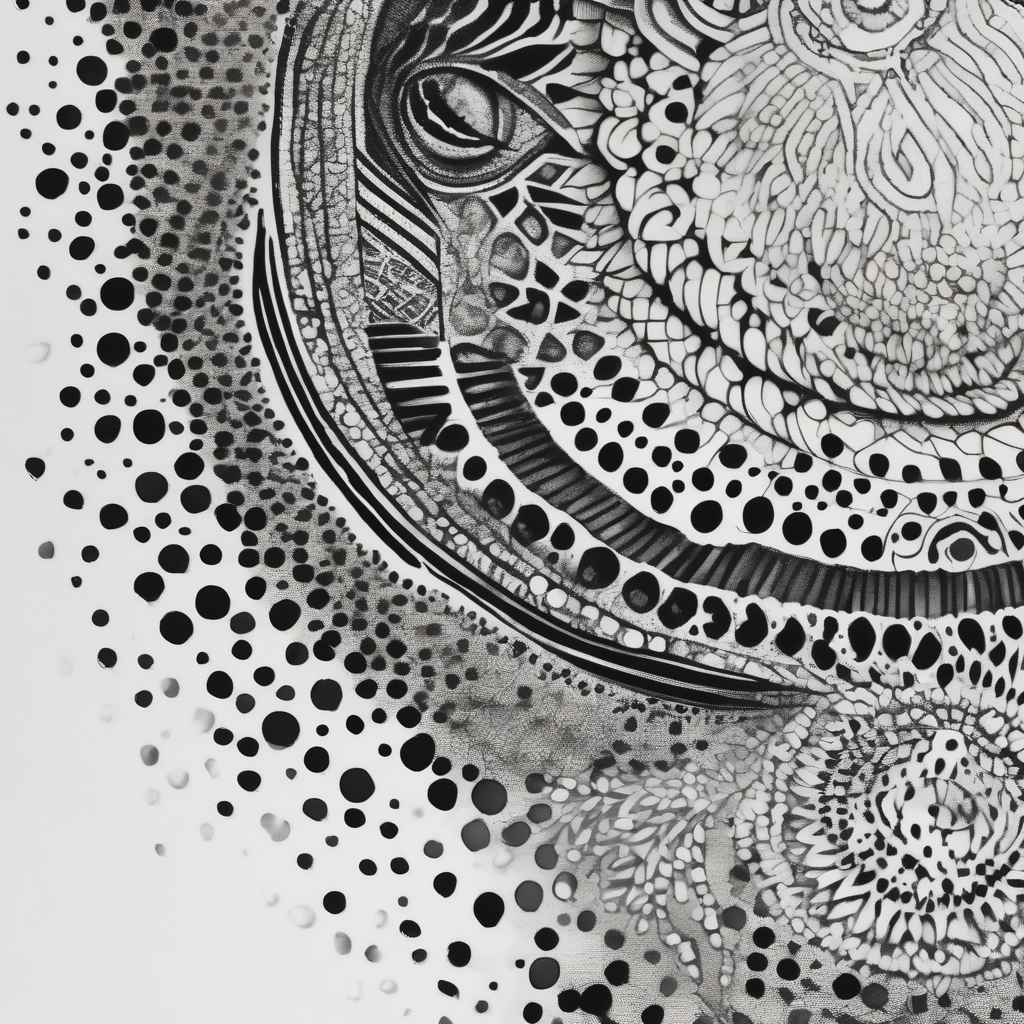sibling of-siblings, AI-generated Dotwork tattoo design