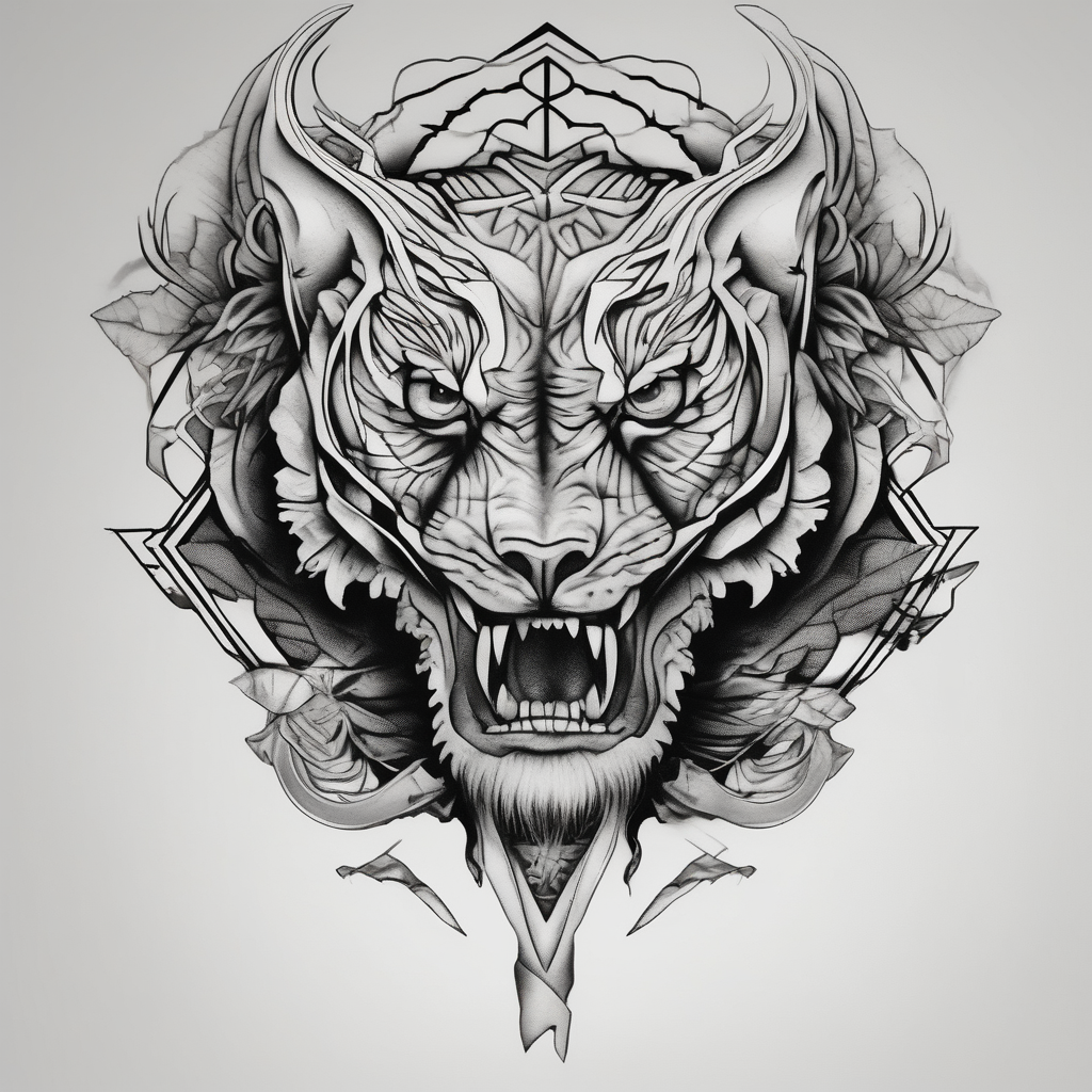 Sibling of-siblings, AI-generated Realistic tattoo design
