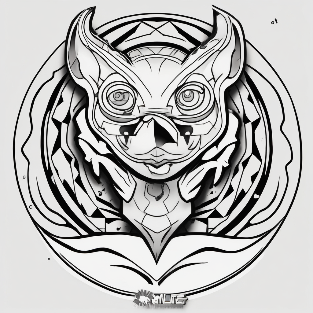 thin tattoo that cirlces the arm and forearm outer-forearm-for-men, design de tatouage Cartoon généré par IA