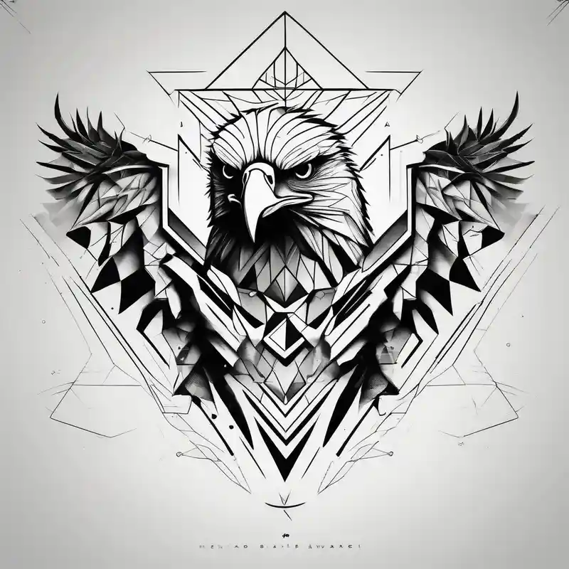 eagle, geometric, subtle, men, forearm tattoo
