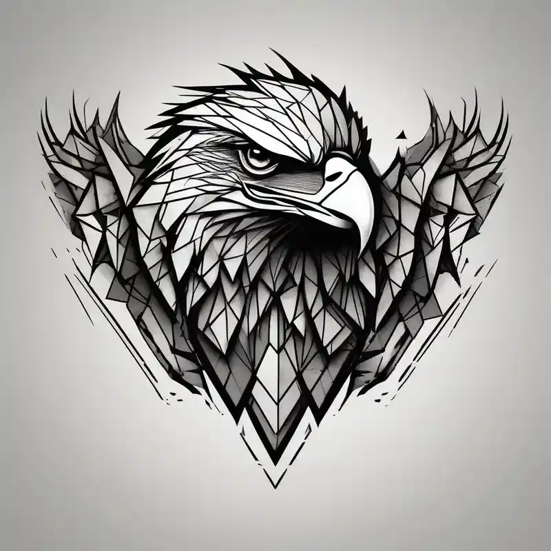 eagle, geometric, subtle, men, forearm